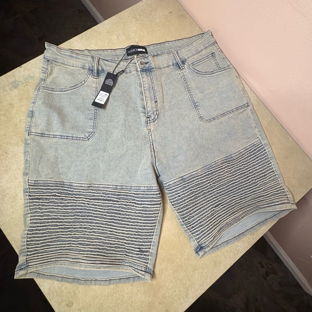 Men's Blue Denim Shorts